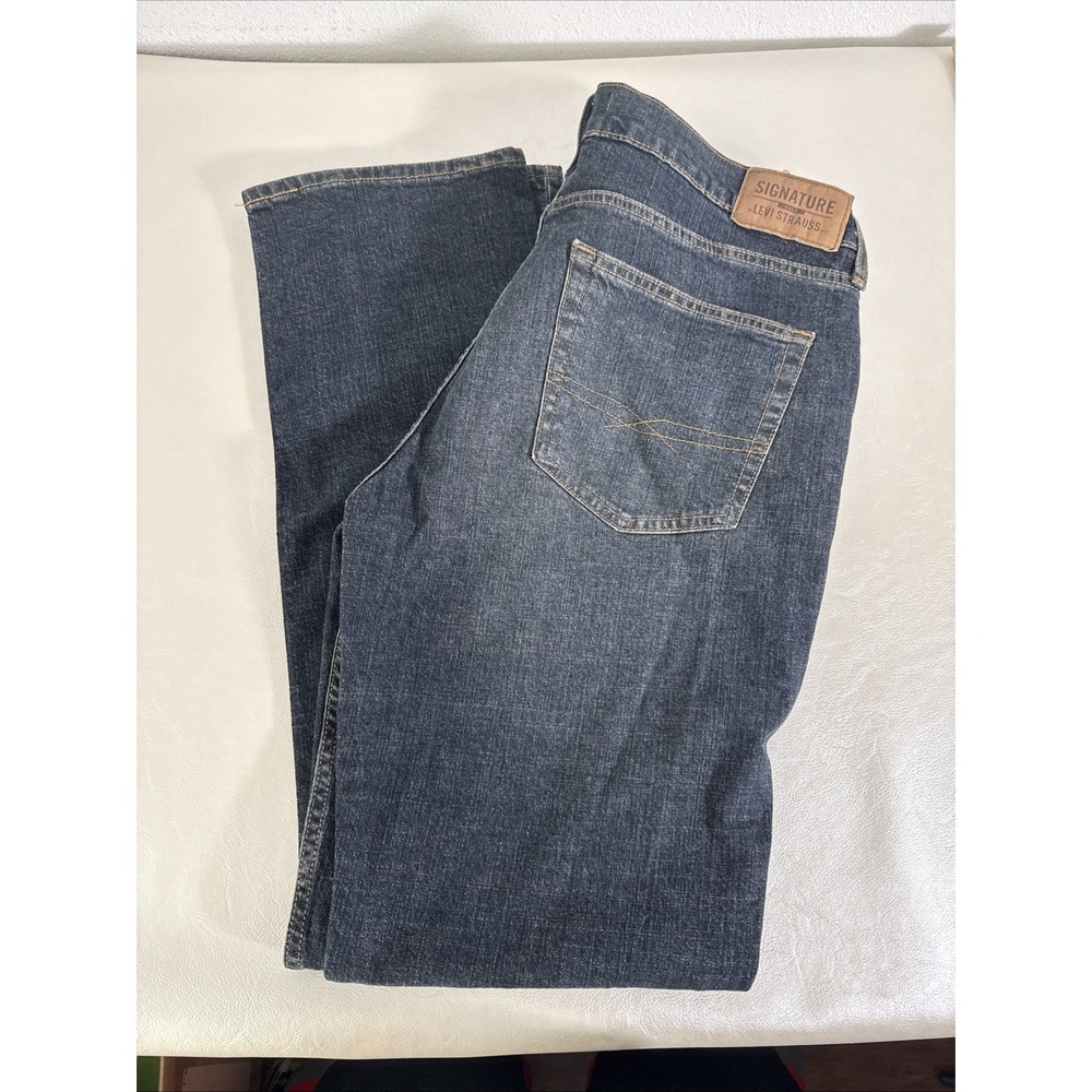 Levi Strauss Signature Gold Regular Fit‎ Men's Jeans 36x34 Blue Flex Denim NWT